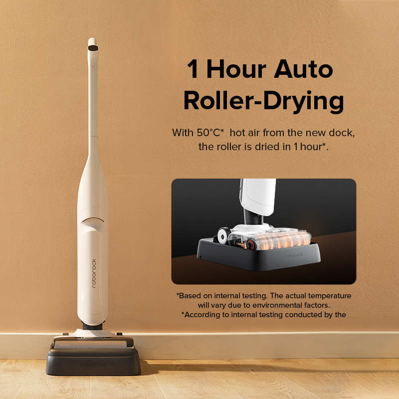 Aspirateur Laveur Balai sans Fil Roborock Flexi Lite, 17000Pa aspiration, flexible et léger, auto-nettoyant, séchage automatique
