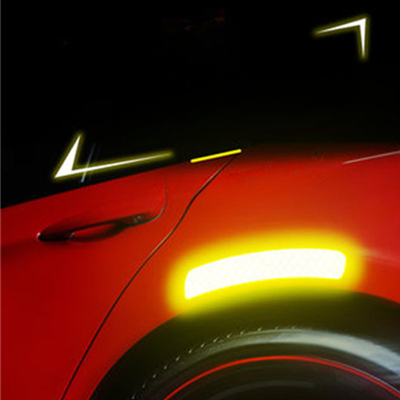 10pcs/set Reflective Stickers High Visibility Waterproof Warning Reflector Tapes Self-adhesive Safety Reflect Strips For Bicycle