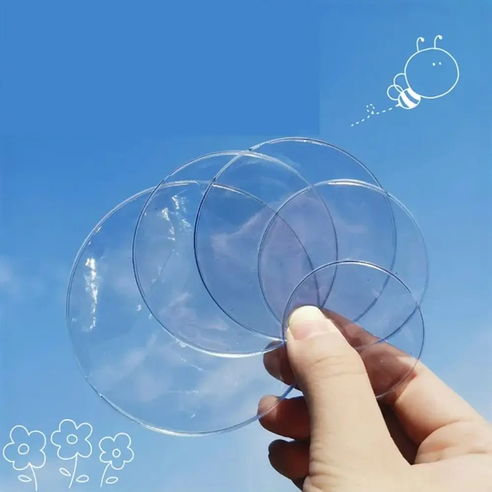 5Pcs Badge Protector Ita Bag Pin Case Transparent Protective Badge Display Sleeve Round Anime Badge Protective Sleeve Badge Pins