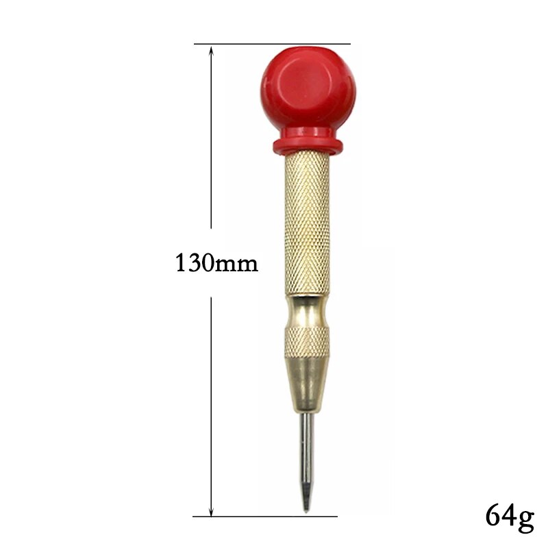 1PC Gold Center Punch Automatic Spring Positioner Glass Striker Window Breaker Punch Centering and Punching Tool Accessories