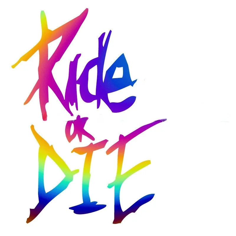 Ride or Die Bike Frame Stickers Bicycle Top Tube Waterproof Decals for MTB Bicycle Decorative Frame Bike Motorcycle Accessories