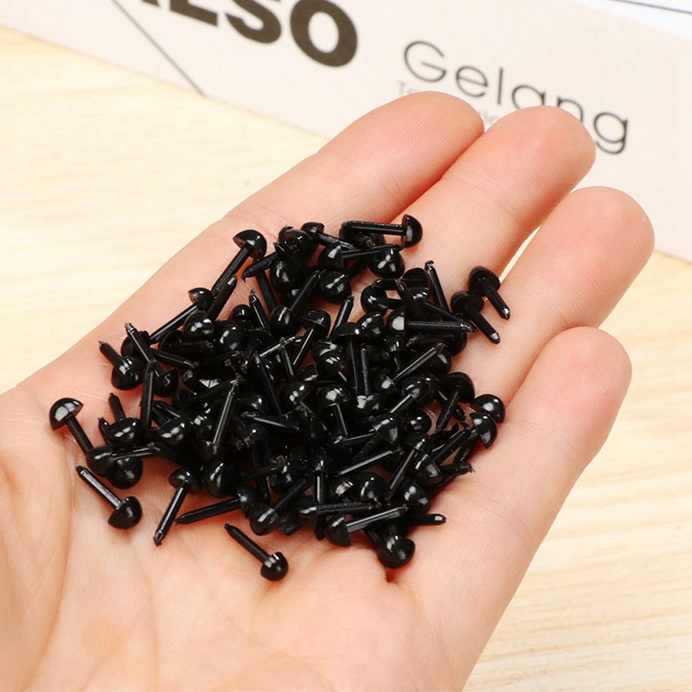 100 pçs/saco 4.5x5.5mm plástico mini preto triângulo de segurança nariz para boneca para cão de pelúcia recheado diy boneca animais boneca de pelúcia