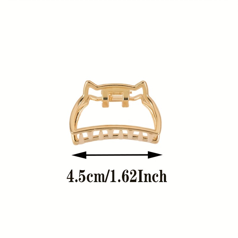 Mode Einfache Non Slip Mini Hohl Herz Metall Haar Klaue Clips Gold Geometrische Pony Barrettes Haar Kiefer Für Frauen Mädchen Täglich