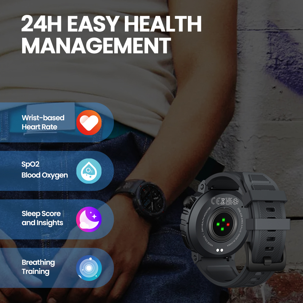 New Zeblaze Ares 3 Plus 1.43'' HD AMOLED Display Smartwatch Bluetooth Phone Calling New 3D Interactive Sports Smart Watch Men