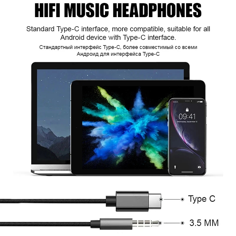 Écouteurs filaires de Type C pour Samsung Galaxy S23 S21 S22 Ultra Plus, oreillettes 3.5mm, accessoires A54 A34 A53 A53