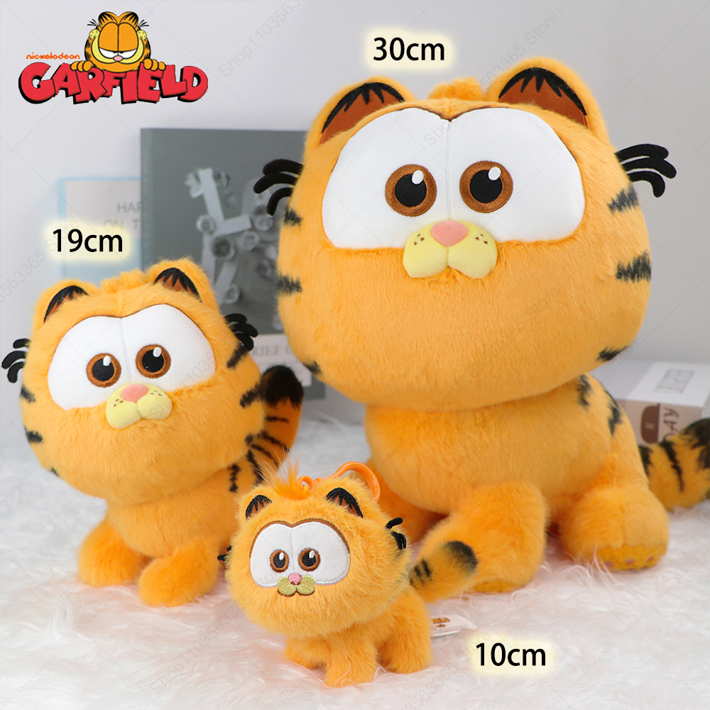 Garfield Original Plush ของเล่นน่ารัก Garfield Cat ตุ๊กตาตุ๊กตาพวงกุญแจจี้กระเป๋าเป้สะพายหลังตกแต่งห้องสําหรับของขวัญวันเกิด