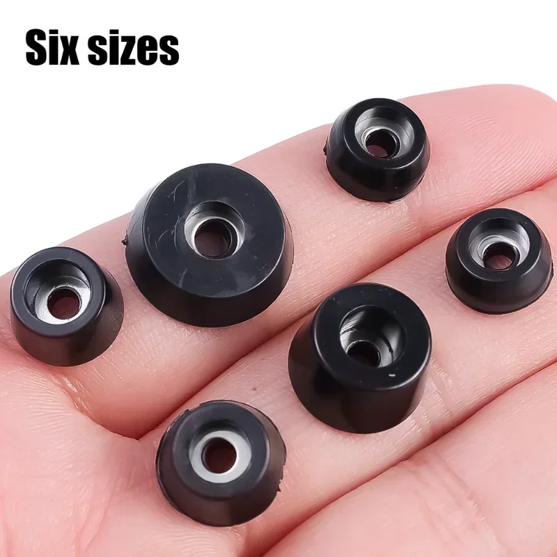 8/40PCS Anti SLIP เฟอร์นิเจอร์เท้าลําโพงสีดําตู้โต๊ะกล่อง Conical ยาง Shock Pad Protector ชิ้นส่วนเฟอร์นิเจอร์