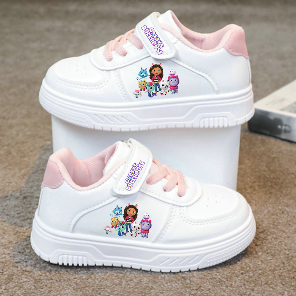 Gabby ตุ๊กตาตะกร้ารองเท้าน่ารัก Angel รองเท้าเทนนิสคู่รองเท้าสีขาวเด็กรองเท้าผ้าใบลําลอง Stitch กีฬารองเท้าขนาด 26-37