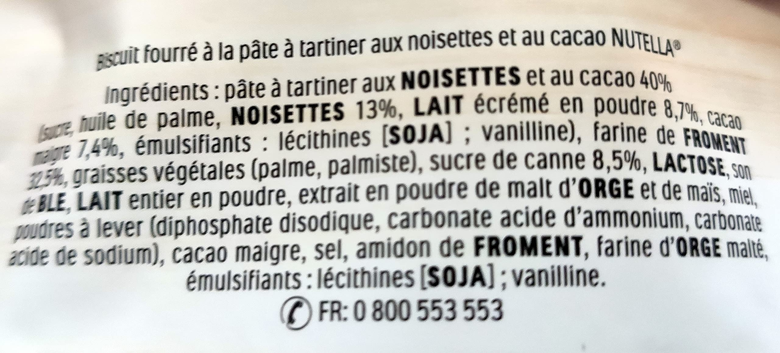 4 BISCUITS NUTELLA DE 304 GR-A GRAND HEART LE BISCOT AVEC LE HEART DE NUTELLA