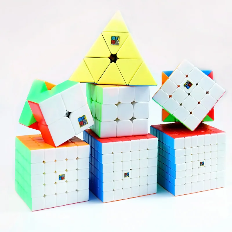 Moyu Meilong 시리즈 매직 큐브 MFJS 특수 모양의 Meilong 2x2 3x3 4x4 5x5 퍼즐 어린이 장난감 선물 Pyraminx Skewb Cubo Magico