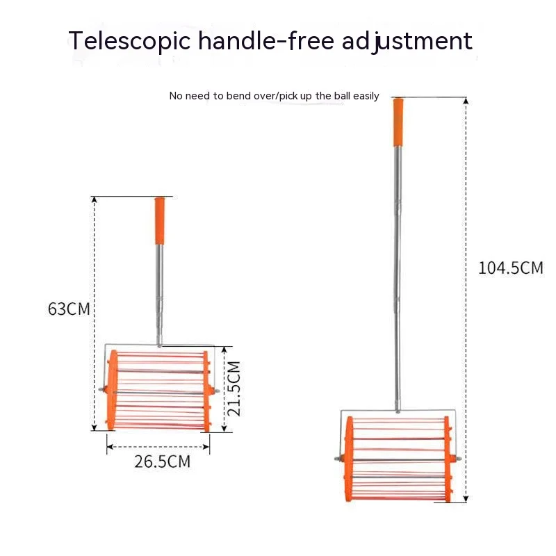 Recogedor de pelotas de tenis de mesa de alta calidad, tipo tambor telescópico, práctico recogedor de pelotas de tenis de mesa