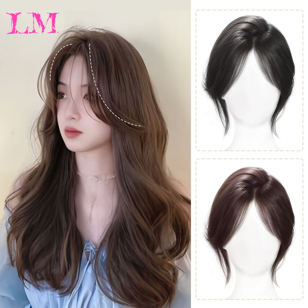 Peluca con flequillo sintético LM para mujer con esponjosa Natural y volumen de cabello aumentado flequillo de estiramiento facial de ocho caracteres 3D
