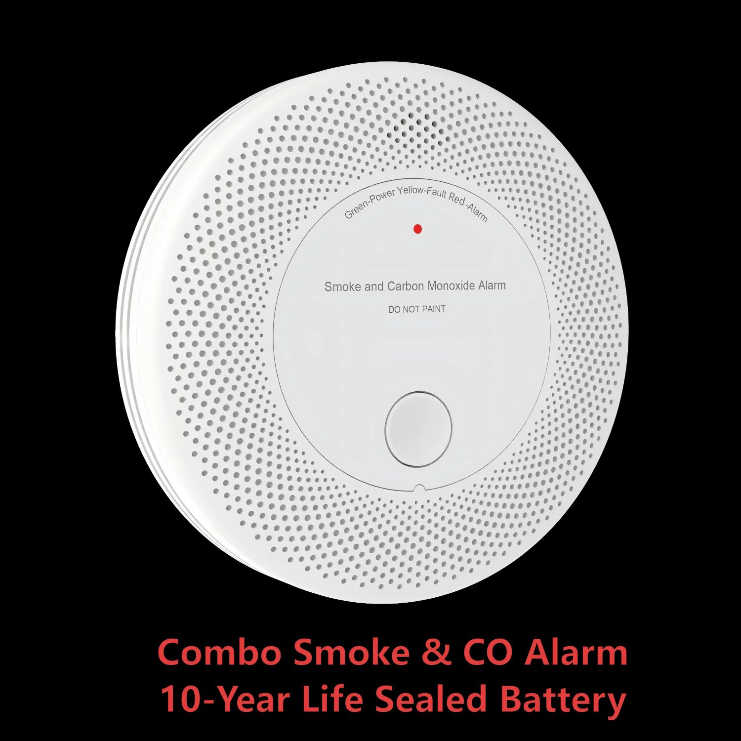 Комбинированная сигнализация детектора дыма и CO, двойной датчик 2-в-1, герметичная батарея на 10 лет с ярким светодиодом, VCS61