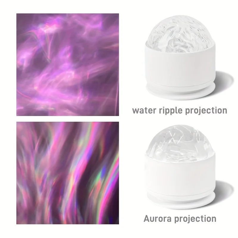 Lampada per proiettore Northern Aurora/ondulazione d'acqua Luce notturna a LED con telecomando Decorazione per feste Proiettore di luce Luce d'atmosfera