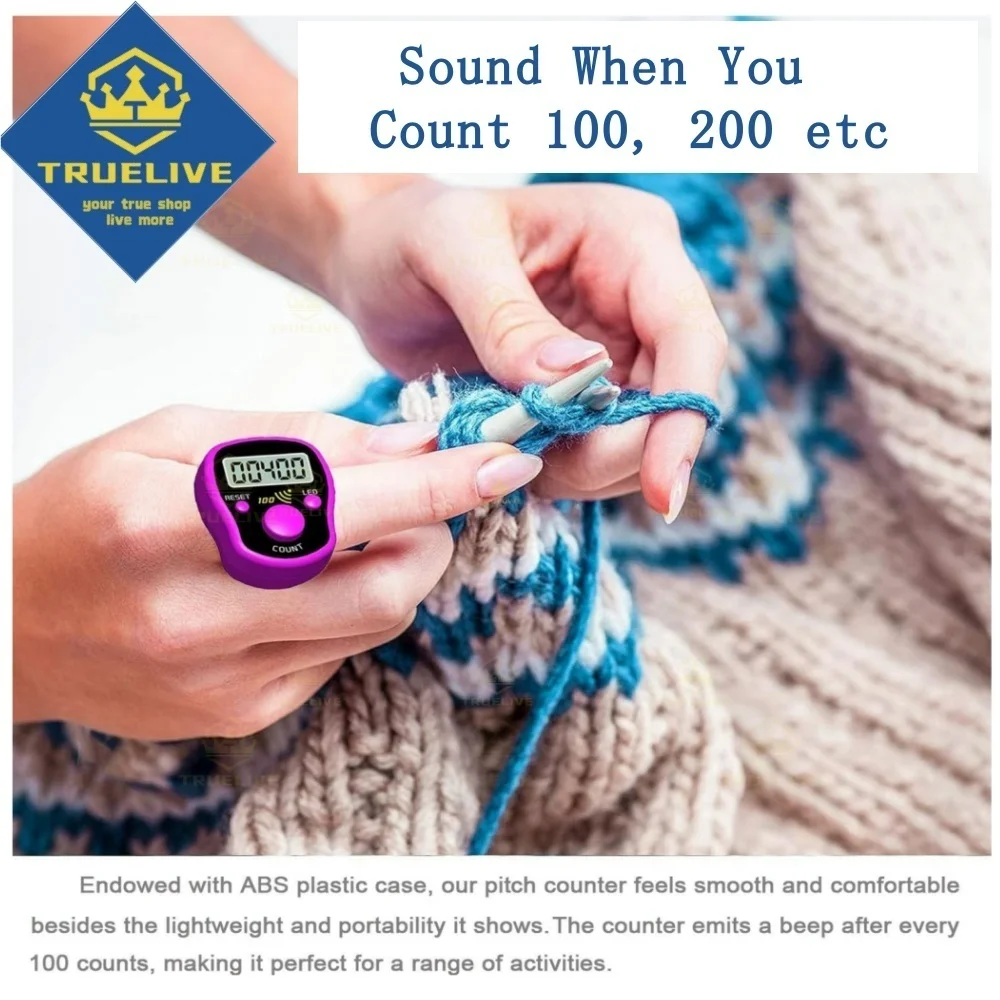 10/5/3/1PCS Finger Counter Click Mini Stitch Marker Row Knitting Electronic Counters LED Digital Tally Counter Clicker Tool