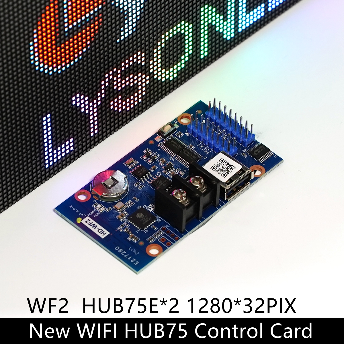 HD-WF2 Huidu couleur sept couleurs petit écran LED WIFI carte de contrôle prise en charge P5 P8 P10 panneau RGB