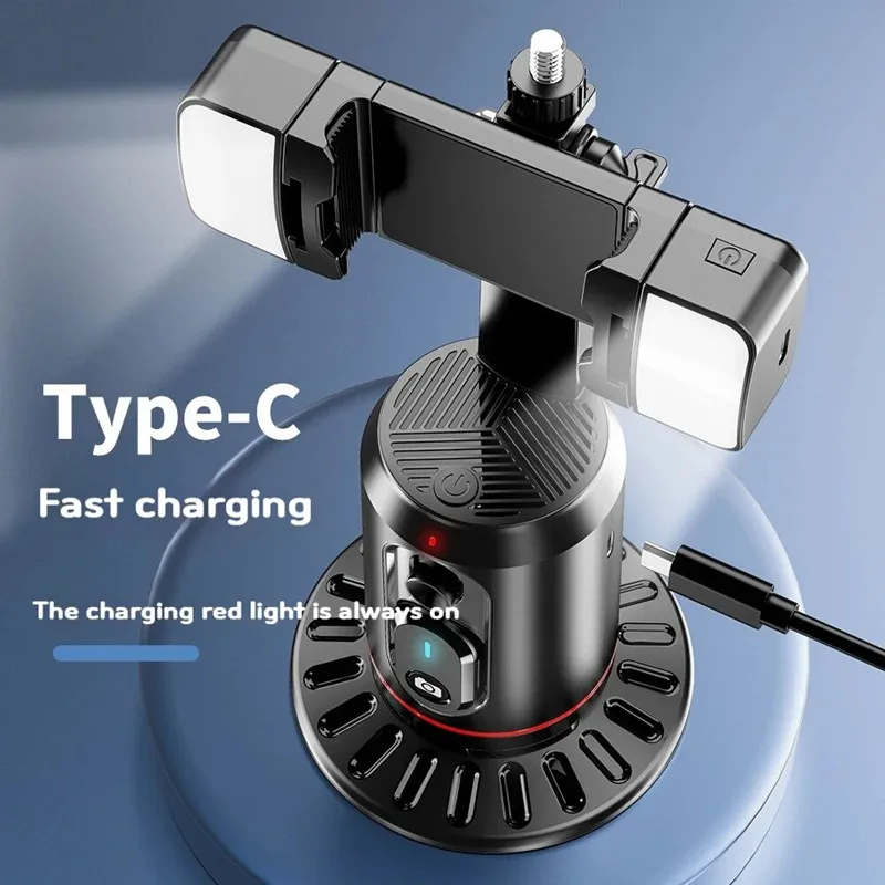 FANGTUOSI 360 Rotation Follow-up Gimbal Stabilizer Monopod Desktop Tracking Gimbal with Remote for Phone Tiktok Live Photography