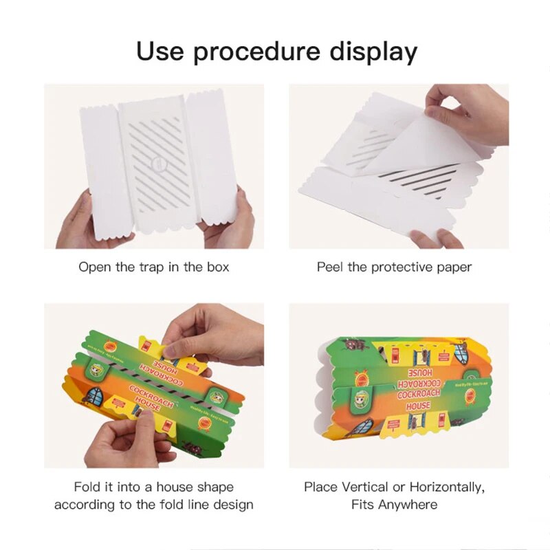 5 Stück Kakerlakenfalle, Wohnzimmer, Küche, Schlafzimmer, Restaurant, Lagerhaus verfügbar, Kakerlaken, Ameisen, Spinnen, Insektenbrett