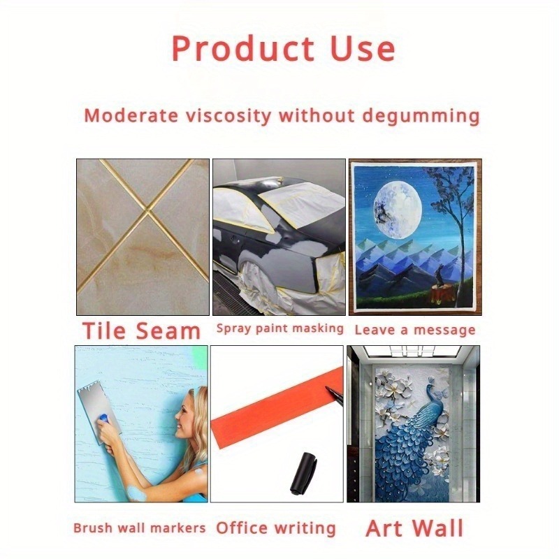 3 Roll/Set Verf Tape Multi-Oppervlakte Maskeren Gemakkelijk Te Verwijderen Verf Tape Beveiliging Muur Schilderij Ambachten Kunstbouw Huis 20M/Rol