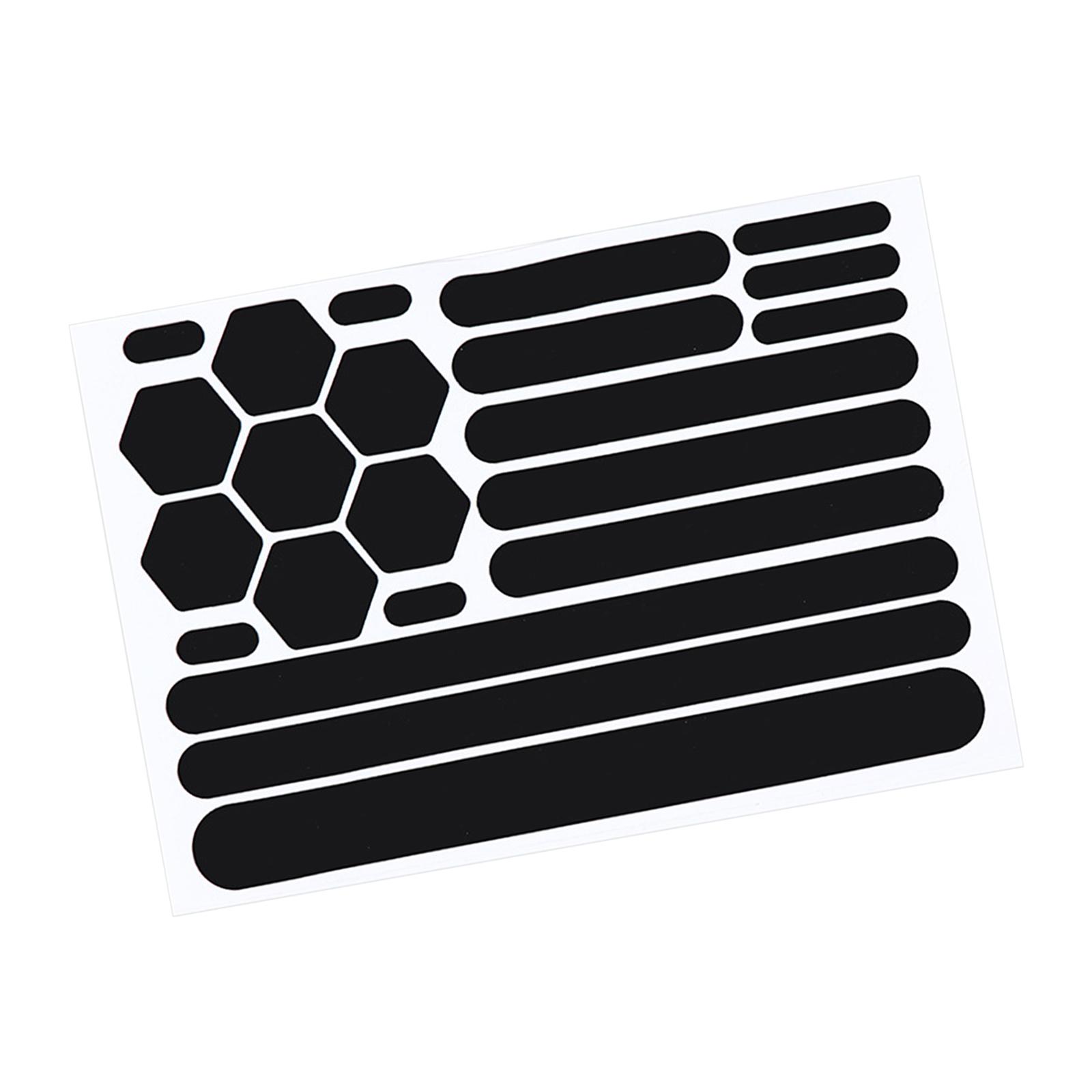 Motorcycle Sticker Reflective Gear Reflective Black Stickers Motorcycle Reflective Tape for Helmet Cars Trailers Bikes premium