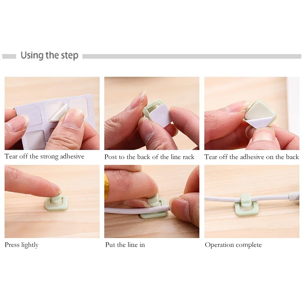 USB 정리함 케이블, 데스크 케이블 거치대, 자체 접착 케이블 클립 코드, 거치대 케이블 와인더 와이어 클립, 사무실 액세서리, 18 개