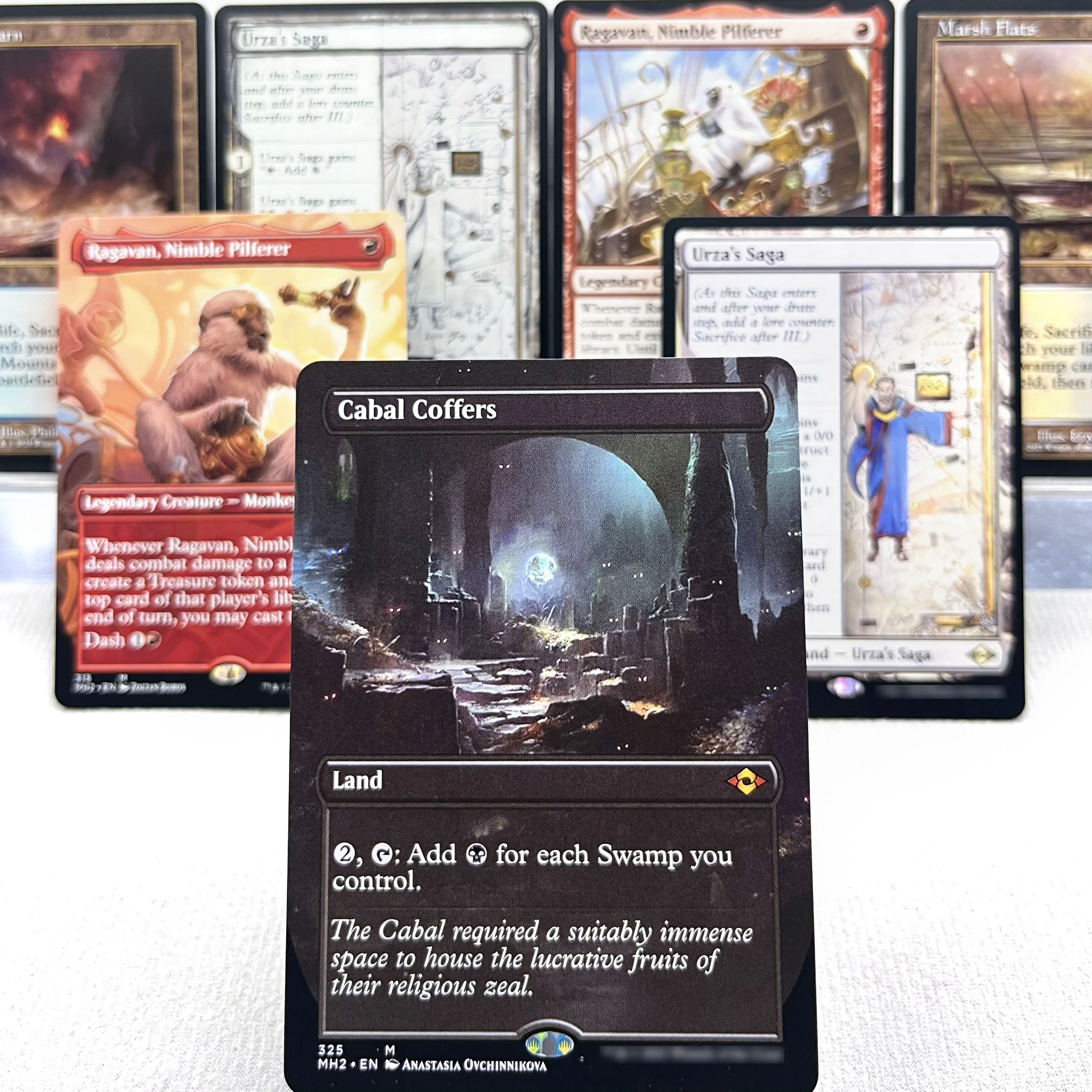 Карты MH2 HOLO7-I03 Tcg Magical Urza's Saga Ragavan, Nimble Pilferer Arid Mesa фехз, остые сальницы Misty Gather