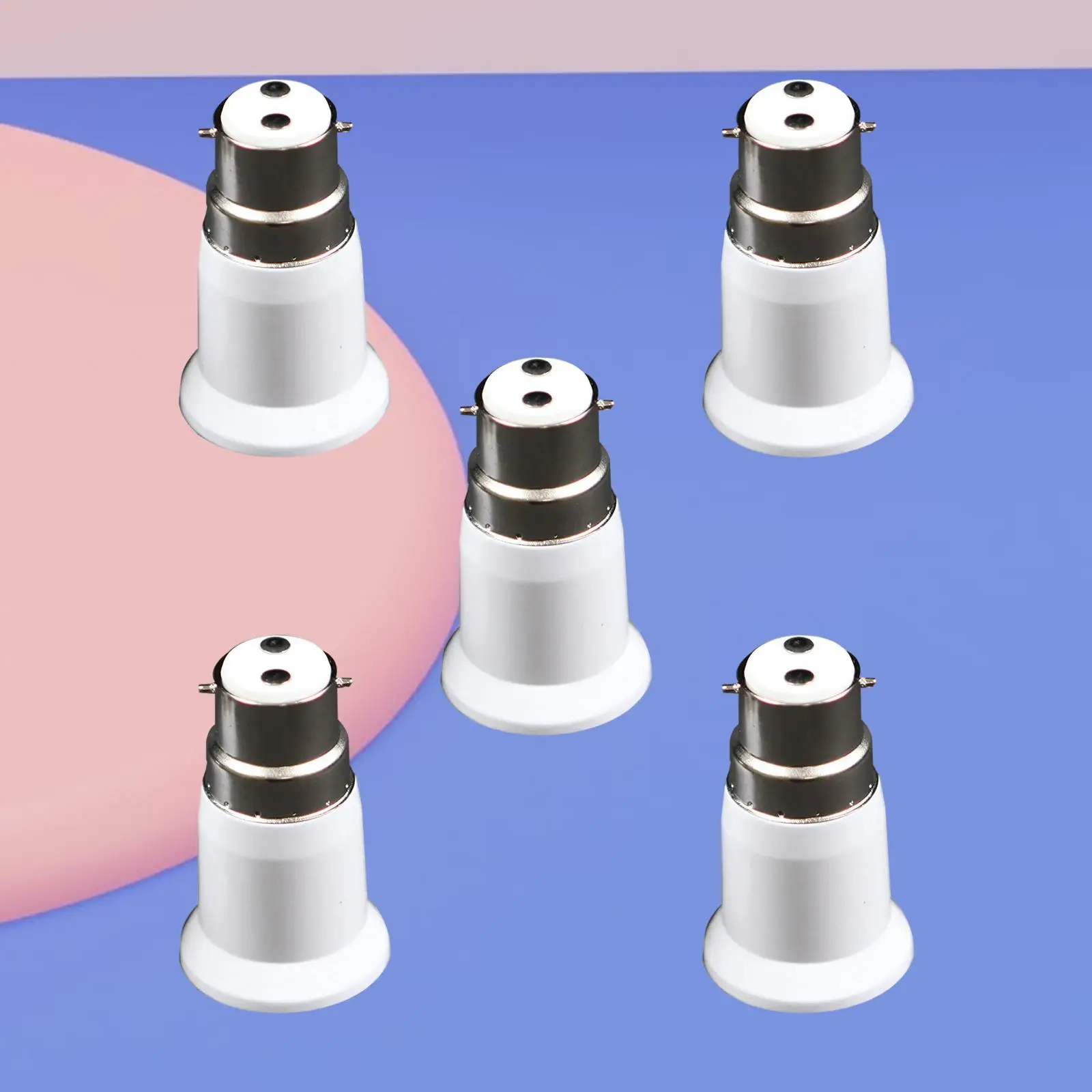 5 pezzi B22 a E27 adattatore per presa luminosa accessori per l'illuminazione supporto per adattatore convertitore presa Base lampada baionetta a vite