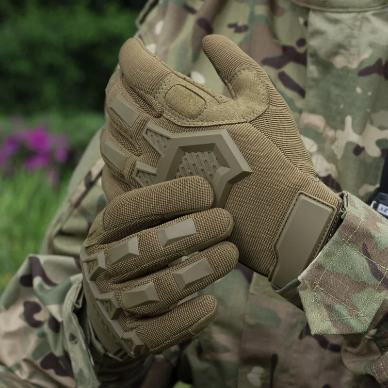 Guantes tácticos para hombre, guantes de dedo completo para Paintball, Airsoft, deportes al aire libre, tiro, senderismo, mascotas