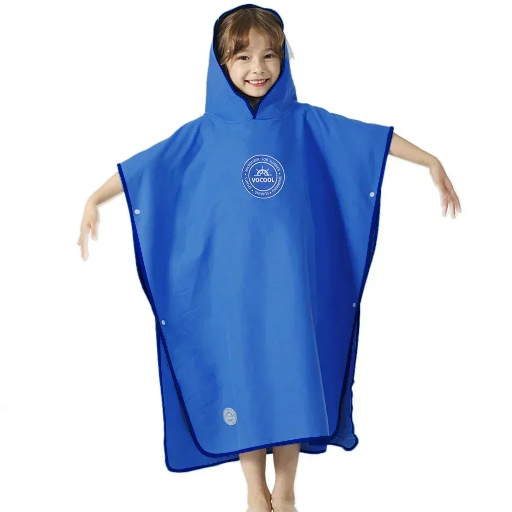 Couverture de bain en microfibre pour enfants, Poncho de plage à capuche, serviettes de Surf, peignoir à langer à séchage rapide, serviettes de natation pour enfants