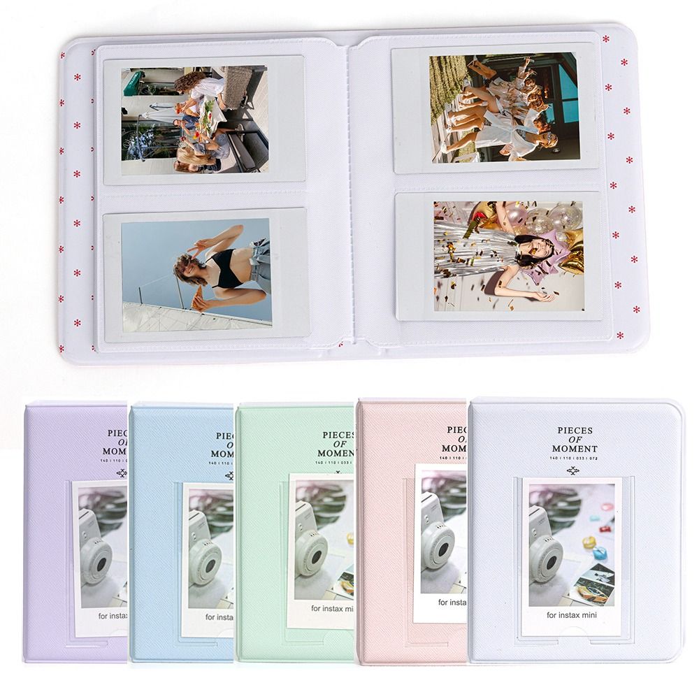 Estuche de almacenamiento de fotos para Fujifilm Instax Mini 12/11/9, organizador de tarjetas, 64 bolsillos, 1 unidad