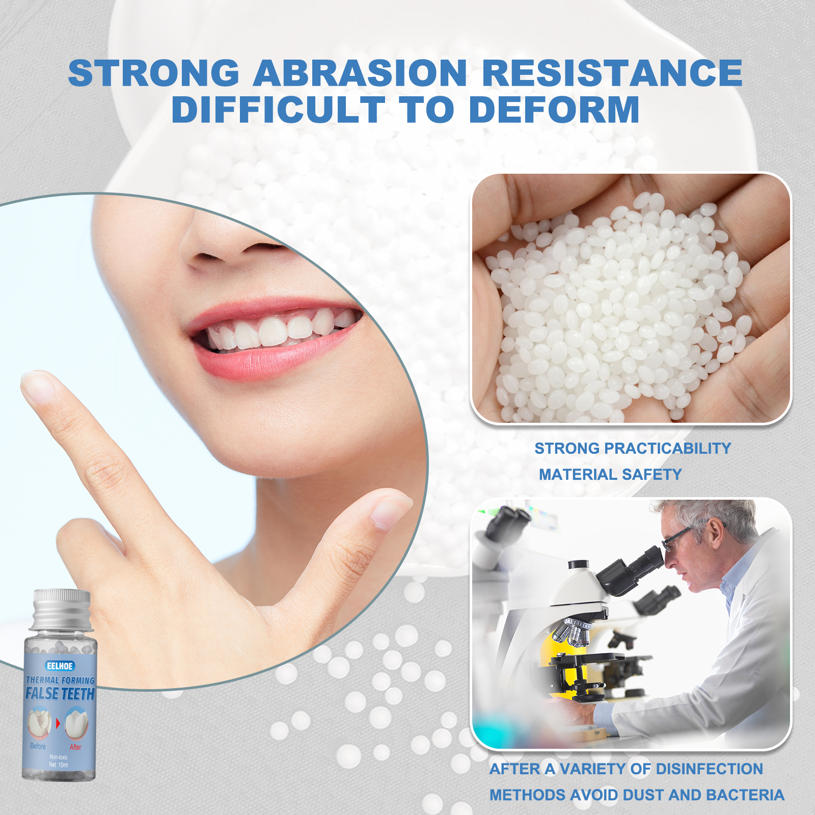 Resin False Teeth Solid Gums Modification of Temporary Filling Materials Restorative Dentistry Oral Hygiene Denture Care 20/30ml