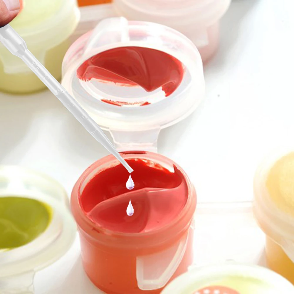 Pipeta de plástico desechable para laboratorio, gotero, suministros para experimentos, aceites esenciales, maquillaje, 50 piezas, 1/2/3ML