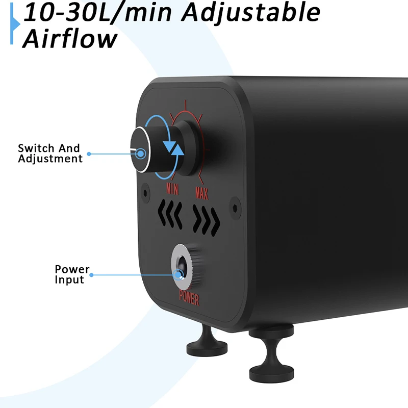 X1 Laser Air Assist System Kit 10-30L/min 36W Air Airflow Assist Pump Remove Smoke Dust for TTS-55 Laser Engraver Cutter Machine