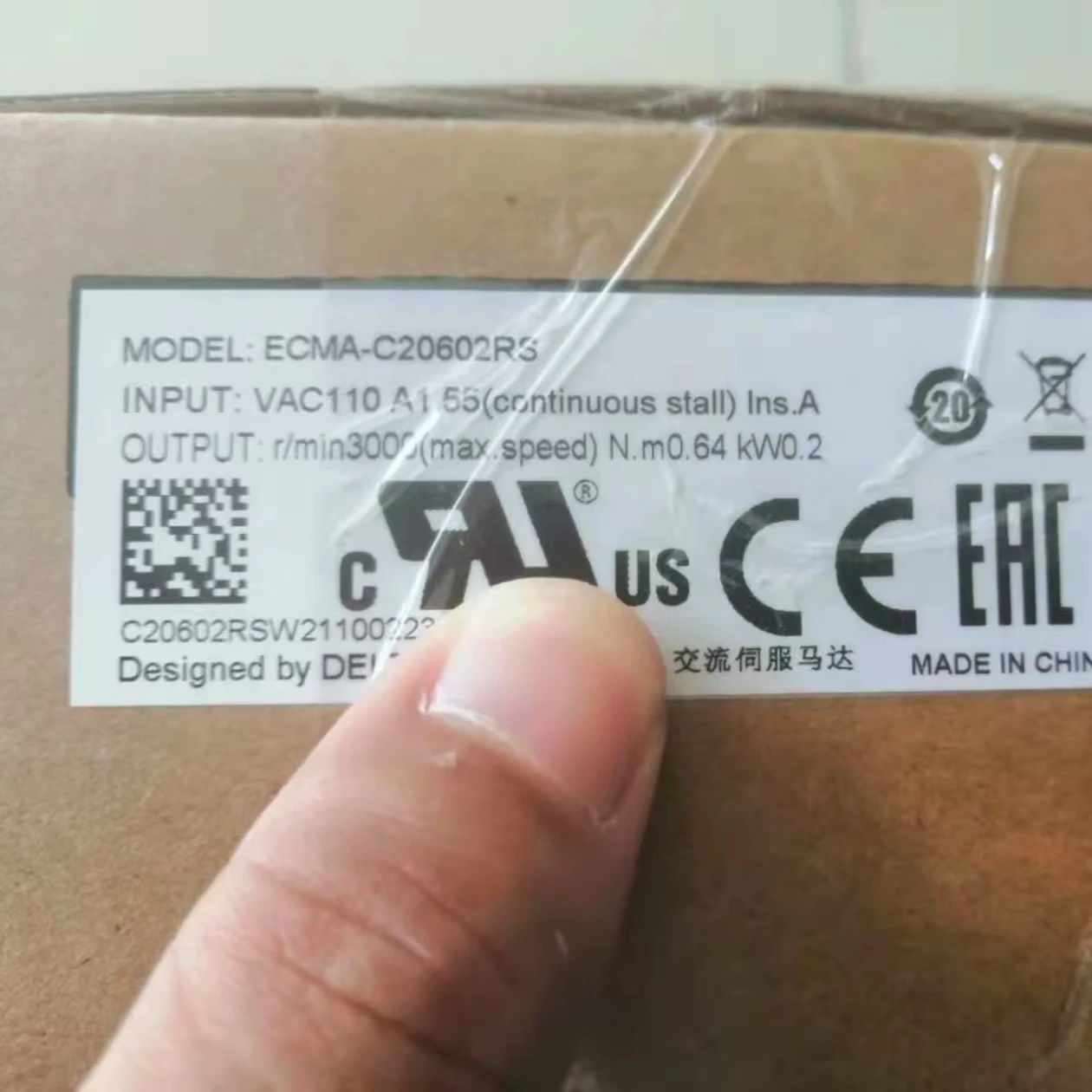 Серводвигатель ECMA-C20401FS ECMA-C20602RS Новый оригинал