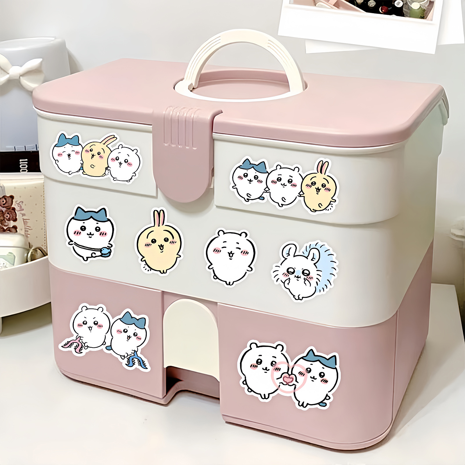100pcs Kawaii Jiikawa 만화 스티커 장식 책상 노트북 스크랩북 수하물 편지지 귀여운 낙서 스티커 어린이 선물