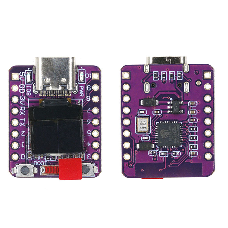 Плата разработки OLED ESP32-C3 с 0,42-дюймовым OLED-модулем, керамической антенной, Wi-Fi, Bluetooth, ESP32 Supermini, макетная плата