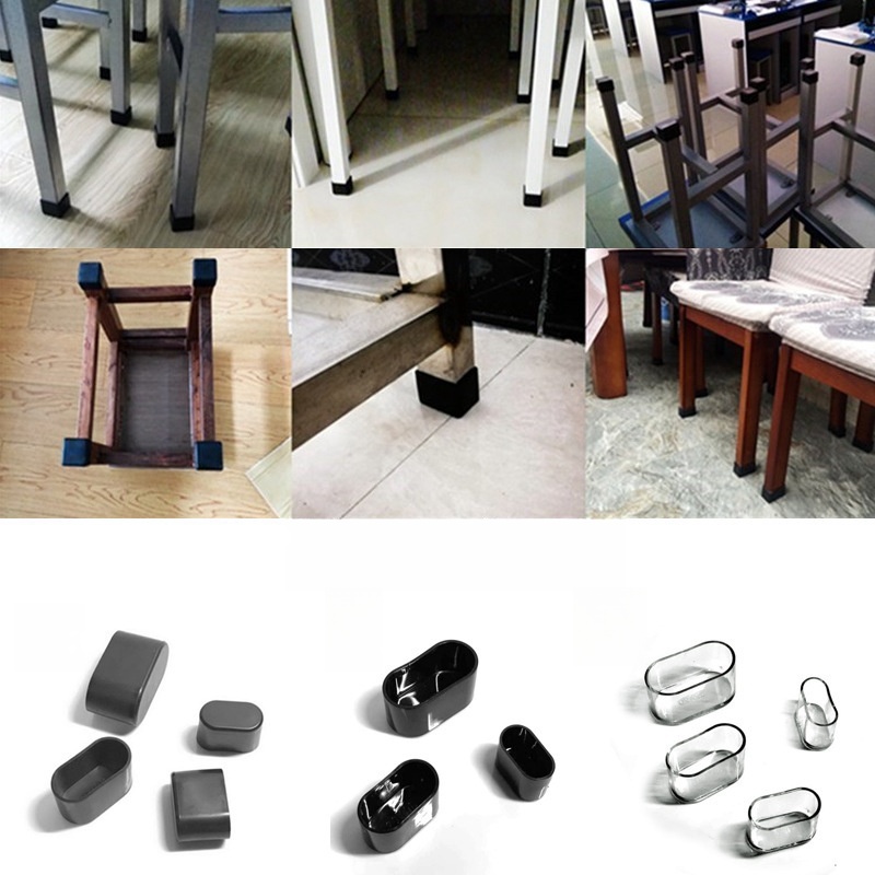 Cubierta Ovalada para pies de Silla, almohadilla protectora para patas de escritorio, taburete, muebles, 4 unidades