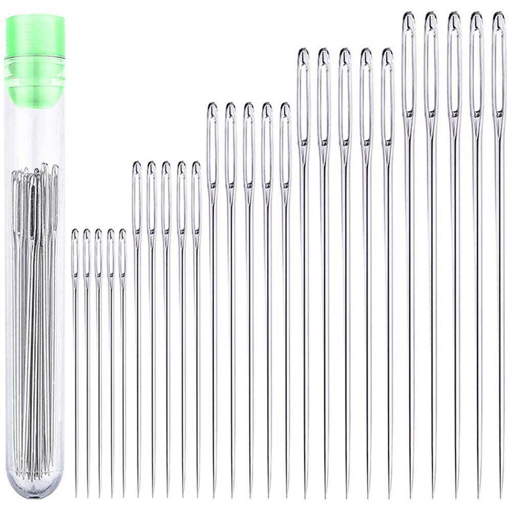 25 Con 5 Kích Thước Thép Lớn Mắt Kim May Gia Đình Phụ Kiện Tay Thủ Công Thêu Dụng Cụ Đeo Chéo Kim