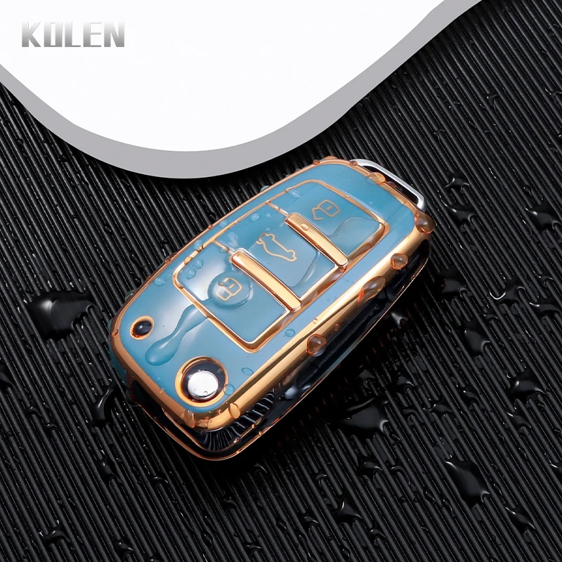Funda de TPU para llave de coche, accesorio a la moda para Audi A1, A3, 8P, 8L, A4, A5, B6, B7, A6, A7, C5, C6, 4F, Q3, Q5, Q7, Q8, TT, S3, S4, S6, RS