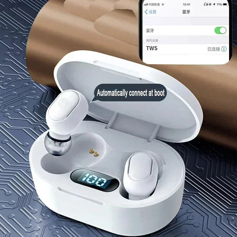 E7S Wireless Bluetooth Headset with Mic LED Display Earbuds for TWS Earphone Bluetooth Headphones earbuds