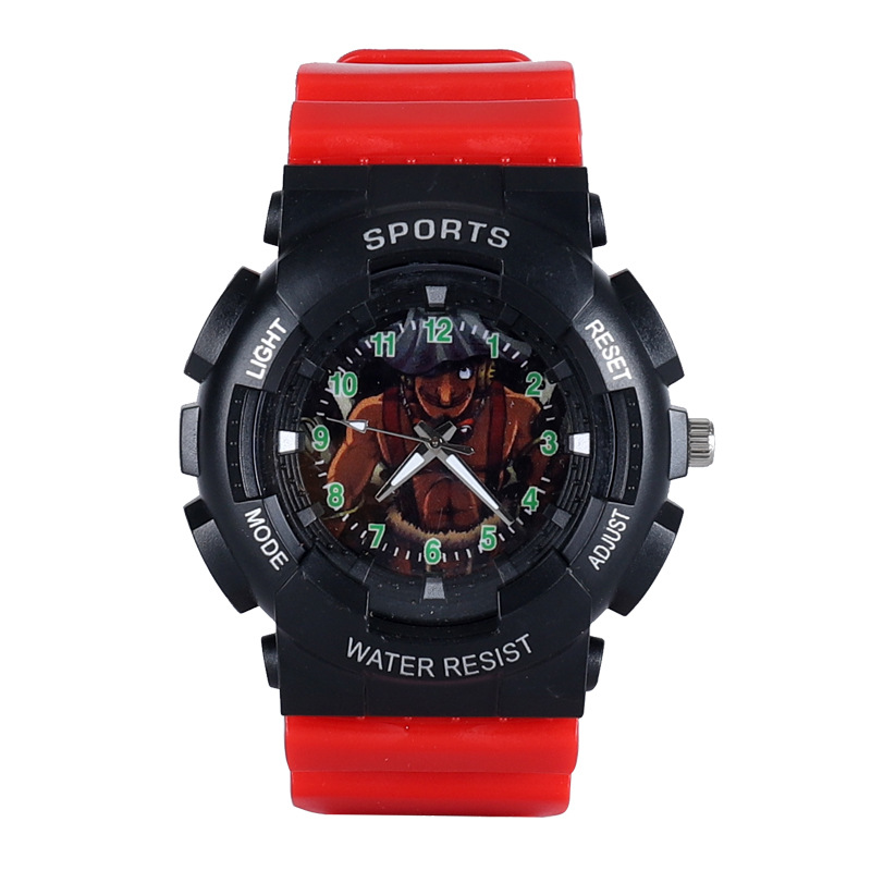 One Piece Quartz Sports Pointer Watch, relógio eletrônico infantil, Color Block, moda ao ar livre