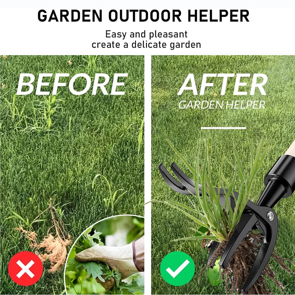 Stand Up Weed Puller Tool Weeding Head Replacement Manual Weed Remover Plastic Claw Weeder Root Remover Hand Tool For Outdoor