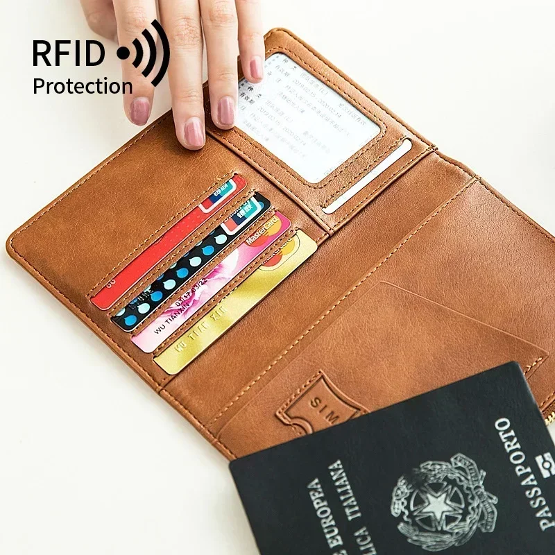 Bolsa para documentos de viagem, capa protetora para passaporte, casal simples, suporte protetor, mapa de avião pu, capa para passaporte de viagem