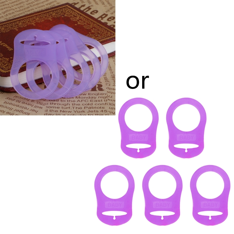Adaptador Clip soporte para chupete bebé, silicona, multicolor, 5 uds.