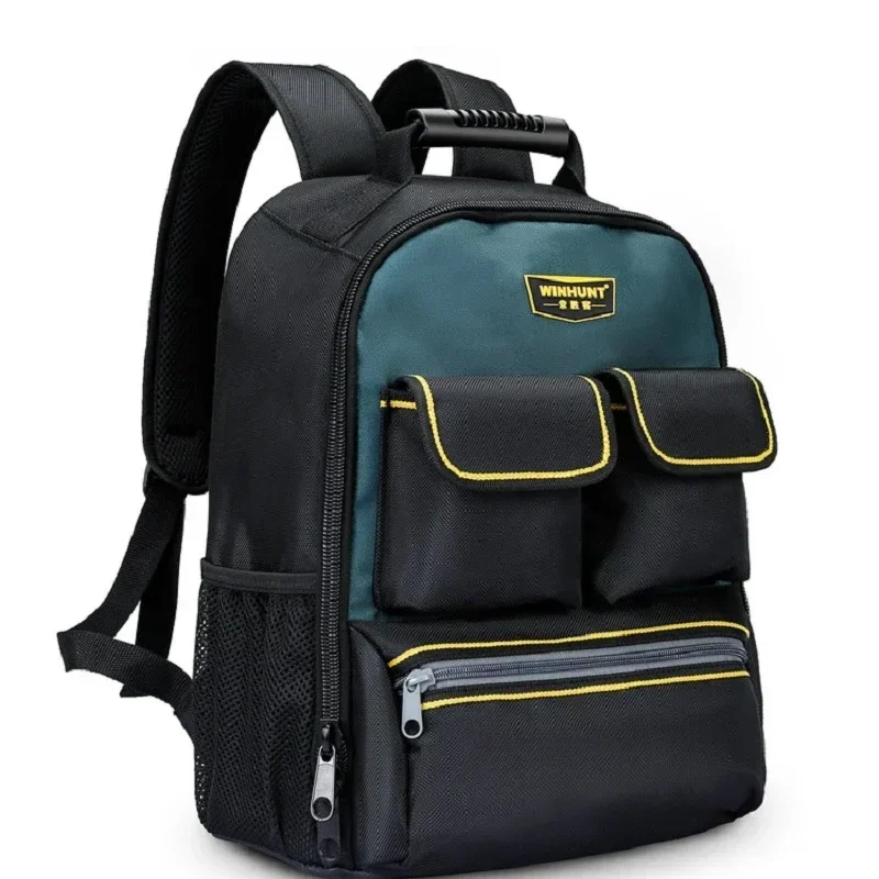 Sac à outils de réparation pour hommes, sac à dos lancé par des hommes, valise en toile d'entretien multifonctionnelle, support d'électriciens, durable et portable