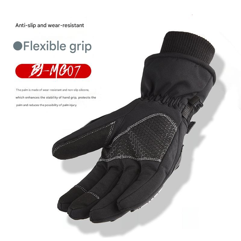 Luvas de motocicleta de couro genuíno de inverno de alta qualidade preto luvas de motocicleta de estrada de corrida