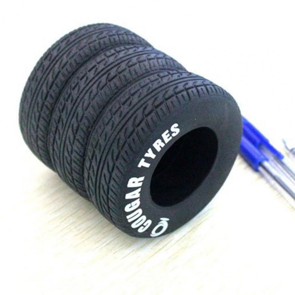 Держатель для ручек для автомобильных шин, 3-слойный держатель для ручек для автомобильных шин, черный резиновый настольный органайзер для организации хранения канцелярских принадлежностей, компактный