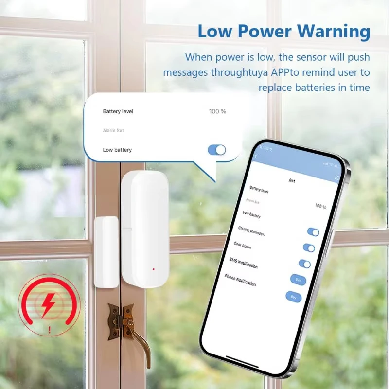 Tuya zigbee porta janela sensor detector de alarme contato magnético monitoramento segurança sem fio funciona com vida inteligente alexa google
