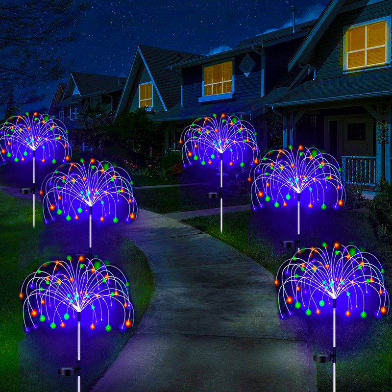 LED feu d'artifice solaire lampe extérieure jardin décor voie fée lumières étanche noël cour balcon Patio pelouse lumière solaire
