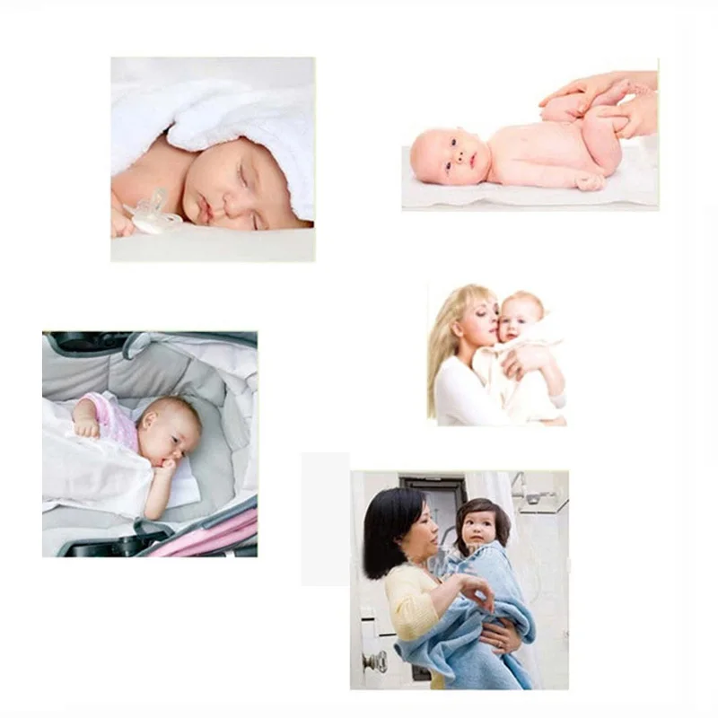 4 ชิ้น/แพ็คผ้าฝ้าย 100% รับผ้าห่มเด็กทารกแรกเกิด 76x76 ซม.ผ้าปูที่นอนเด็ก Supersoft ผ้าห่ม Swaddle